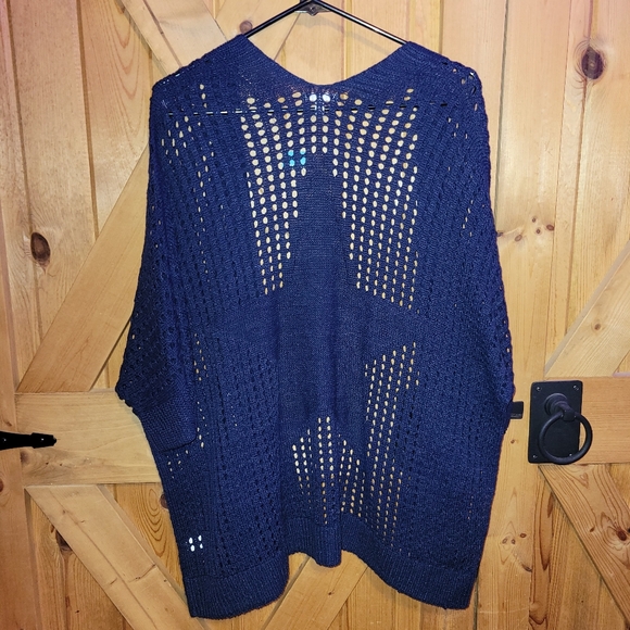 Maurices Americana Star Dolman Open Knit Cardigan Sweater Womens Size S/M - Picture 7 of 9